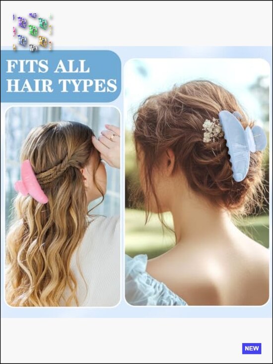 16 Acrylic Hair Claw Clips Set Non-Slip Large Barrettes for Thick Hair Styling main image 4